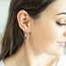 Bianca 18K White Gold Hoop Earrings with Crystals Rose Gold Female