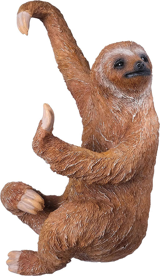 Sloth Fence Hanger - Outdoor Hanging Sloth Statue- Detailed Garden Decor for Wall, Patio, Porch, Fence, Window