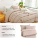 Taupe King Comforter Set Boho Bedding,Pom Pom Bohemian Bed Comforter King Bedding Set Lightweight 3 Pieces