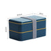 Bento Box 2-Layer Japanese Bento Lunch Box with Partition Board for Adults Kids, Meal Prep Lunch Box Food Containers with Spoon & Chopsticks, Leakproof, Bpa-Free, Microwave Safe
