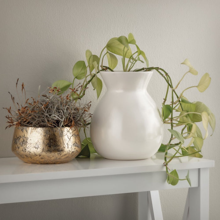Better Homes & Gardens White Rustic Ceramic Decorative Table Vase