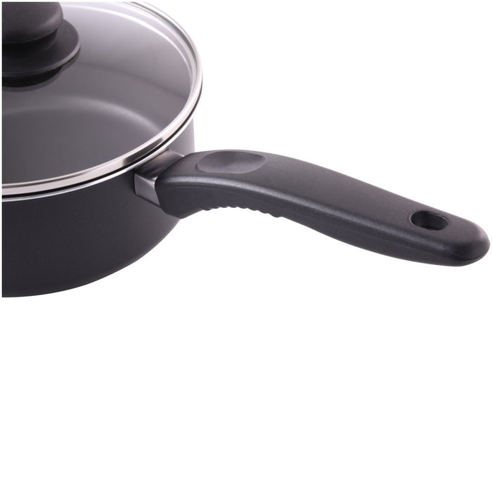 Mainstays 7 Piece Nonstick Dishwasher Safe Cookware Set, Black