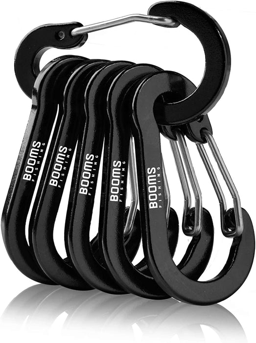 CC1 Multi-Use Carabiner Clip, 6 Pack Small Caribeener Clips, Mini Keychain Caribeaner Clip 2 Inch, Aluminum D Ring Carabiners, Multi-Colored