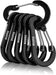 CC1 Multi-Use Carabiner Clip, 6 Pack Small Caribeener Clips, Mini Keychain Caribeaner Clip 2 Inch, Aluminum D Ring Carabiners, Multi-Colored
