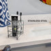 Toothbrush Holder 5 Slots, Stainless Steel Rustproof Toothpaste Holder Stand for Drawers and Bathroom Perfect Storage Organizer for Razors, Facial Wash and Finger Toothbrush, Silver