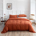 Terracotta Comforter Set Queen Size, 3 Pcs Boho Fringe Tufted Soft Microfiber Bedding Sets, Tassel Burnt Orange Comforter Sets for All Season (1 Comforter + 2 Pillowcases)