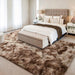 5X8 Large Area Rugs for Living Room, Super Soft Fluffy Modern Bedroom Rug, Tie-Dyed Brown Indoor Shag Fuzzy Carpets for Girls Kids Nursery Room Home Decor