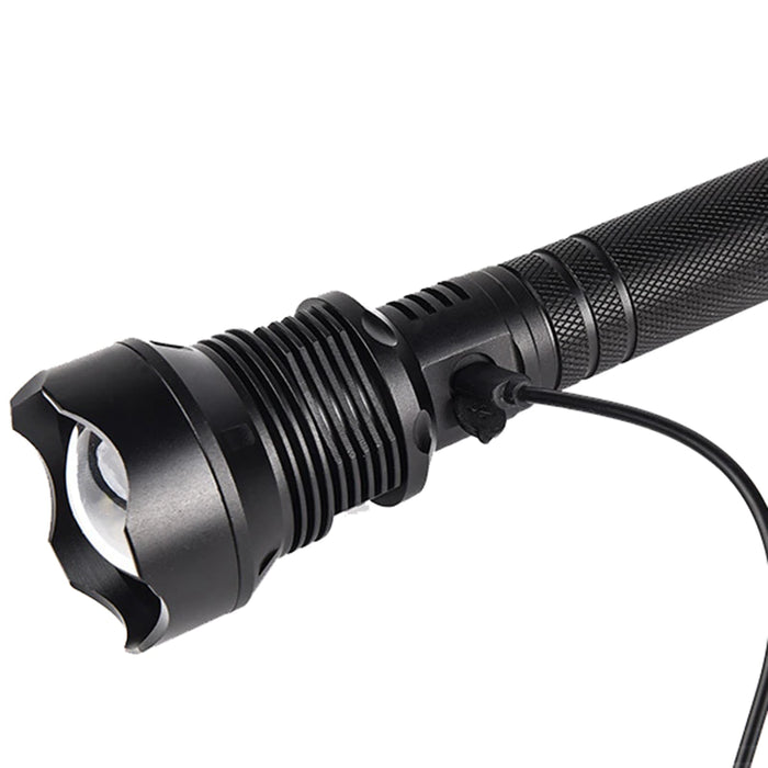 Rechargeable Flashlight Zoomable P70 Powerful LED Flashlight 3 Lighting Modes LED Torch Support for Mircro Charging Hunting Lamp