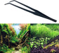 FRUTA Aquarium Tweezers Stainless Steel Curved Tweezer with Carbonation Protection Coating against Rust Long Reptiles Feeding Tongs for Aquatic Plants Spider Snakes Lizards, 15 Inch - Black Curved