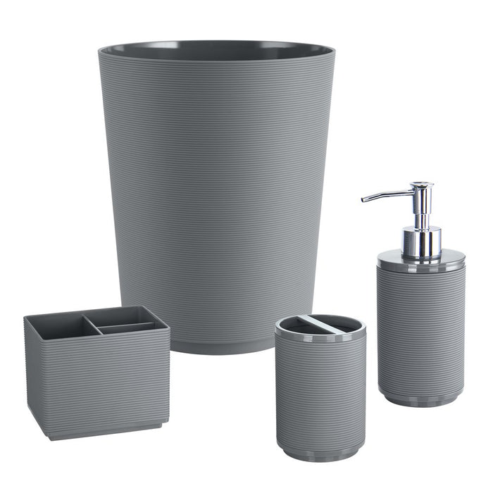 Mainstays Soft Touch Grey Plastic Toothbrush Holder, 1 Each