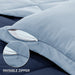 Lightweight Solid Comforter Set (King) with 2 Pillow Shams - 3-Piece Set - Blue and Sapphire - down Alternative Reversible Comforter
