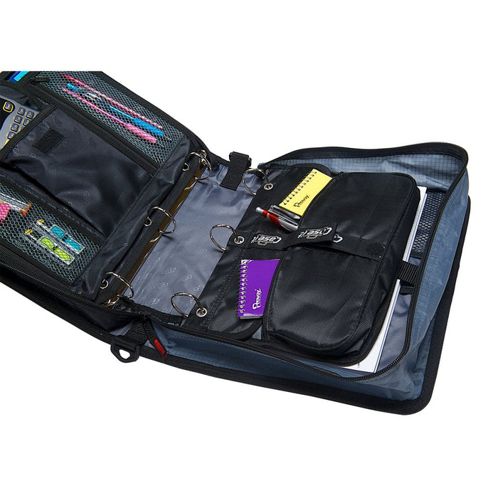 Case It Dual Two 1.5 Inch D-Ring Zipper Binder, Dual-121-A, Black