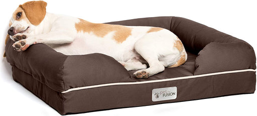 Petfusion Ultimate Dog Bed, Orthopedic Memory Foam, Multiple Sizes/Colors, Medium Firmness Pillow, Waterproof Liner, YKK Zippers, Breathable 35% Cotton Cover, 1Yr. Warranty