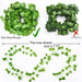 84 Feet 12 Strands Artificial Ivy Leaf Plants Vine Hanging Garland Fake Foliage Flowers Home Kitchen Garden Office Wedding Wall Decor, Green