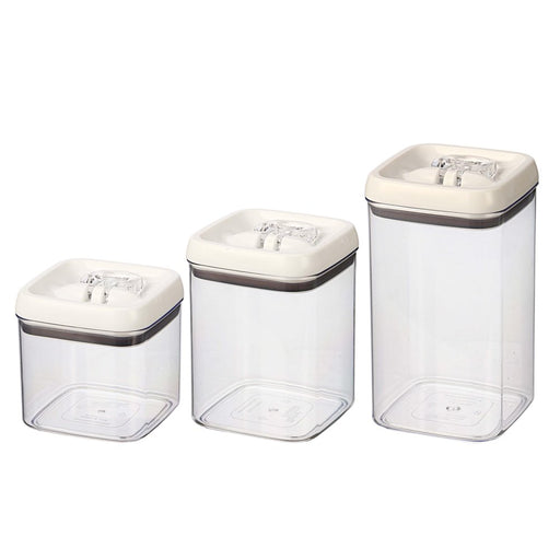 Better Homes & Gardens Canister Pack of 3 - Flip-Tite Square Food Storage Container Set, 4.5-Cup, 7.5-Cup and 10-Cup