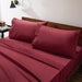 Full Size Sheets Set Burgundy - Soft 1800 Bedding Microfiber Sheets Full Size Bed, 4 Pieces Full Bed Sheets