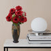 17.5" Artificial Flower Rose Bush, Red Color.