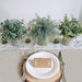 Set of 3 Mini Potted Artificial Eucalyptus Plants Plastic Fake Green Rosemary Plant for Home Decor Office Desk Shower Room Decoration