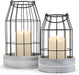 Rustic Farmhouse Lantern Decor - Stylish Decorative Lanterns for Your Living Room, Fireplace Mantle or Kitchen Dining Table - Modern Upscale Beauty for Your Entire Home