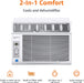 Window-Mounted Air Conditioner with Remote - Cools 250 Square Feet, 6000 BTU, Energy Star, Energy Star