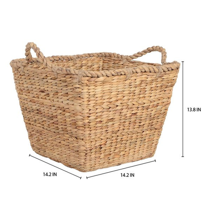 Better Homes & Gardens Square Tapered Water Hyacinth Basket, Set of 2
