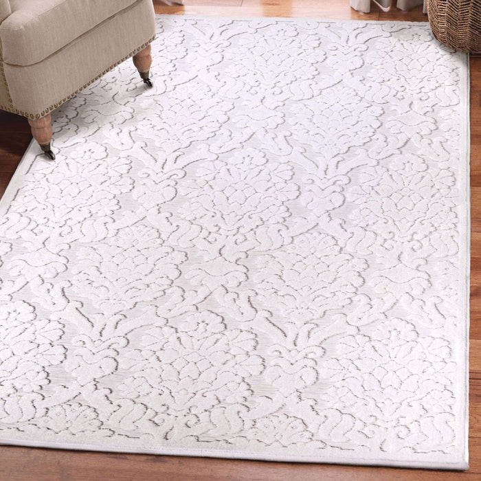 My Texas House Charlotte, Transitional, Damask, Woven Area Rug, 7'9" X 10'10"