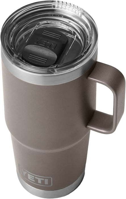 Rambler 20 Oz Travel Mug, Stainless Steel, Vacuum Insulated with Stronghold Lid, Black