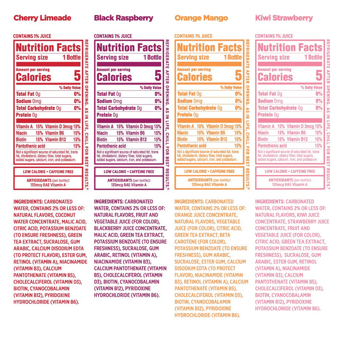 Sparkling Ice Purple Variety Pack, Flavored Sparkling Water, Zero Sugar, with Vitamins and Antioxidants, 17 Fl Oz, 12 Count (Black Raspberry, Cherry Limeade, Orange Mango, Kiwi Strawberry)
