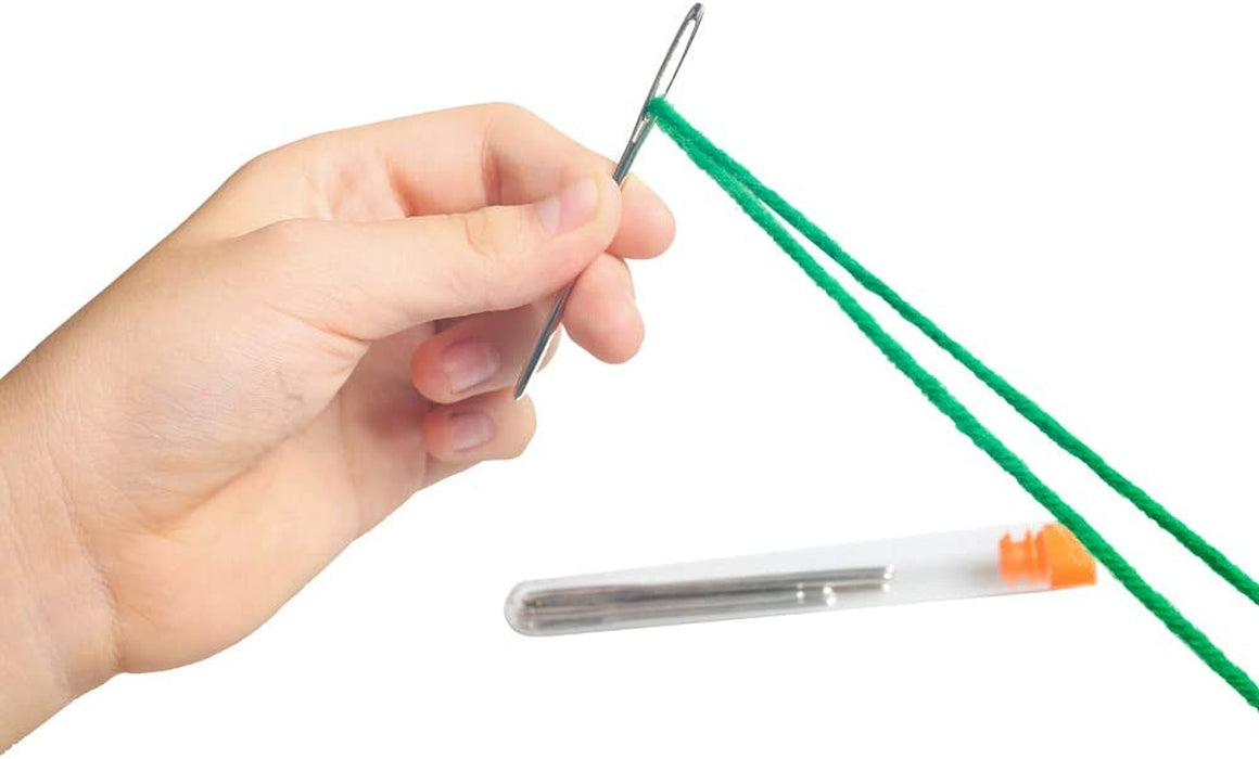 Large-Eye Blunt Needles, Stainless Steel Yarn Knitting Needles, Sewing Needles, Crafting Knitting Weaving Stringing Needles,Perfect for Finishing off Crochet Projects (9 Pieces)