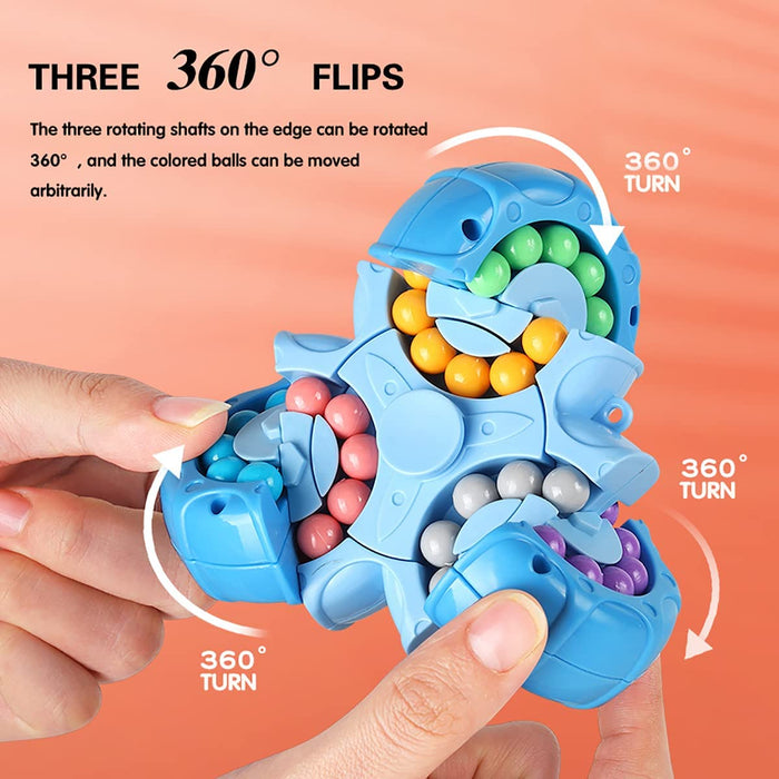 Pop Fidget Spinners - Puzzles for Adults,Sensory Toys for Autistic Kids,Fidget Toys -Stress Reduction and Anxiety Relief Hand Sensory Toy, Puzzle Games Rotating Magic Bean for Adults and Kids