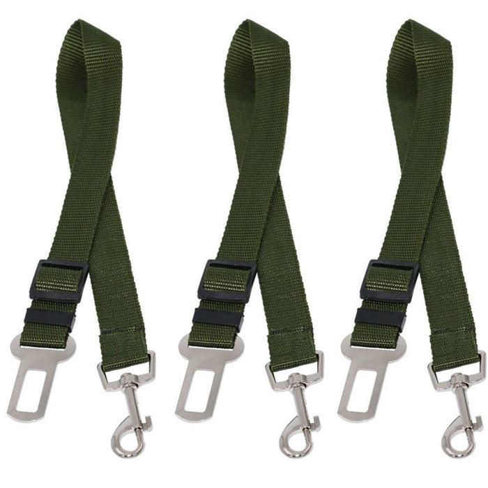 3 PCS Adjustable Pet Dog Cat Car Seat Belt Safety Leads Vehicle Seatbelt Harness