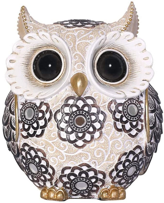 Adorable Owl Figurine,Big Eyes Cute Owl Statue,Shelf Accents for Home Office Decor and Owl Lovers