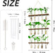 3 Tier Large Propagation Stations Wall Hanging Plant Terrarium with Wooden Stand, Retro Propagation Test Tube for Hydroponic Plants Cutting Flower, Propagator Home Office Patio Decor-Brown