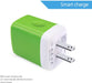 Wall Charger,Usb Charger Adapter,3.1A/3Pack Muti Port Fast Charging Station Power Charge Base Block Plug,Green