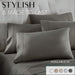 Grey Queen Size Bed Sheets Set - 6 Pc Soft Bedding & Pillowcases Set W/ Deep Pockets - Breathable, Wrinkle Free & Fade Resistant