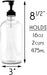 16-Ounce Clear Glass Pump Bottles (2-Pack; 16Oz), Refillable Soap Dispensers