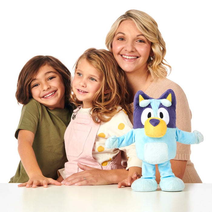 Bluey, Dance and Play 14 Inch Animated Plush with Phrases and Songs, Preschool, Ages 3+