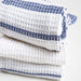 Cotton Waffle Weave Kitchen Towels, Blue, 3 Pack, 28 in X 16 In