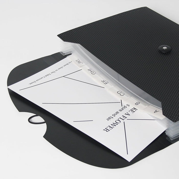Pen + Gear Poly Durable 7 Pockets Expanding File, Textured Black