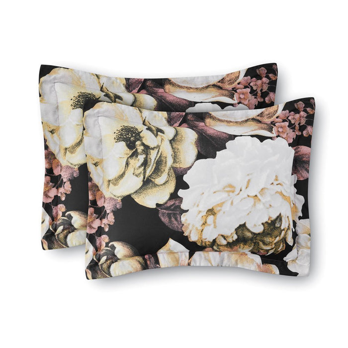 Mainstays Black Floral 10 Piece Bed in a Bag Comforter Set with Sheets, Queen