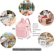 Knitting Bag Backpack, Yarn Storage Organizer Large Crochet Bag Tote Water Resistant Yarn Holder Case for Carrying Projects, Knitting Needles, Crochet Hooks and Other Accessories (Pink)