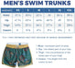Mens Boys Short 80S 90S Vintage Swim Trunks with Mesh Lining Quick Dry Swim Suits Board Shorts