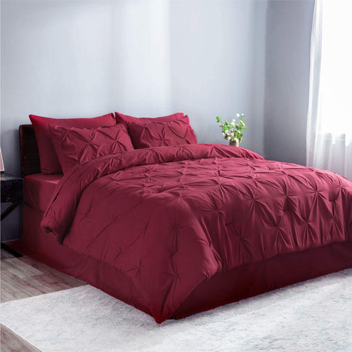 Bedsure Full Size Comforter Sets - Bedding Sets Full 7 Pieces, Bed in a Bag Burgundy Bed Sets with Comforters, Sheets, Pillowcases & Shams,Adult & Kids Bedding