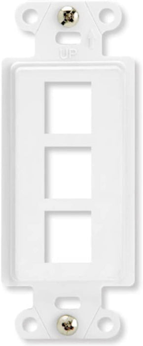 On-Q WP3413WH10 High Impact Flame Retardant Plastic 3-Port Decorator Outlet Strap, White, 10 Count