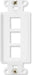 On-Q WP3413WH10 High Impact Flame Retardant Plastic 3-Port Decorator Outlet Strap, White, 10 Count