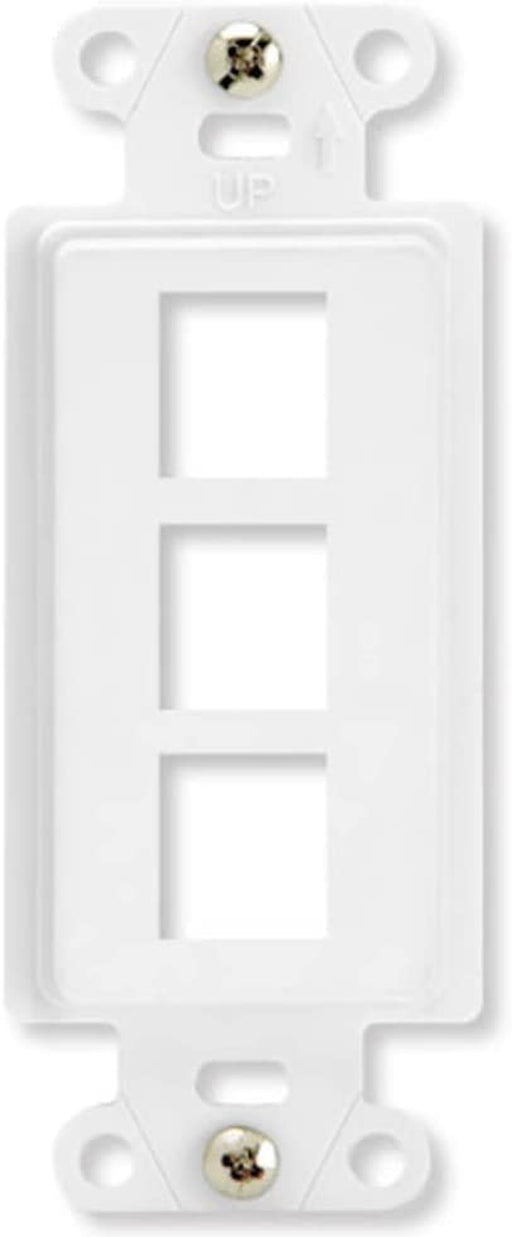 On-Q WP3413WH10 High Impact Flame Retardant Plastic 3-Port Decorator Outlet Strap, White, 10 Count