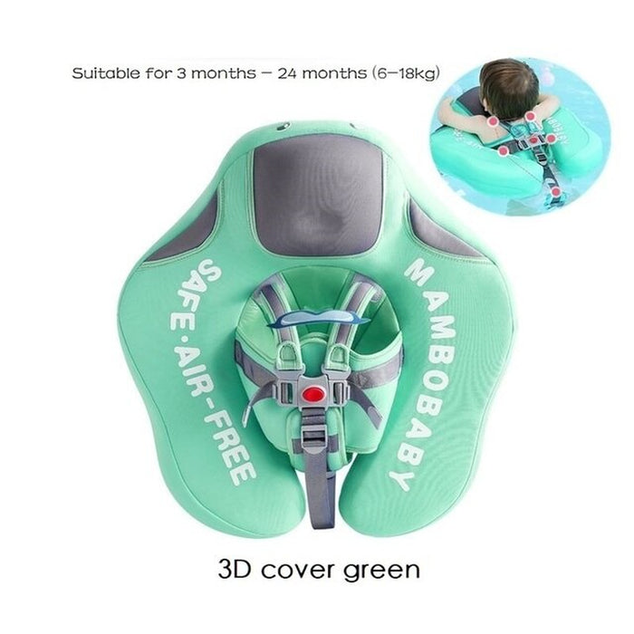 Baby Swimming Float Ring Swim Trainer Non-Inflatable Sunshade Kids Float Lying Swimming Pool Toys Bathtub for Accessories