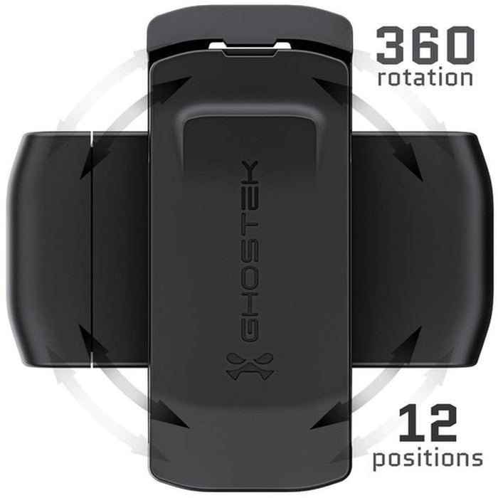 Universal Phone Holster with Swivel Belt Clip and Built-In Kickstand (Black)