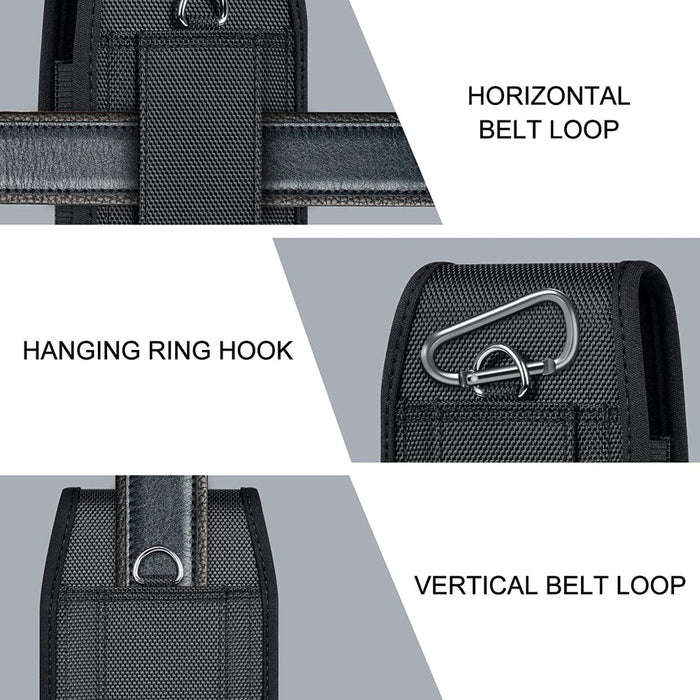 Cell Phone Pouch Nylon Holster Case with Belt Clip Cover for Samsung Galaxy A02S A12 A32 A42 A51 A52 A71 A72 S20 FE S10+ S9 A01