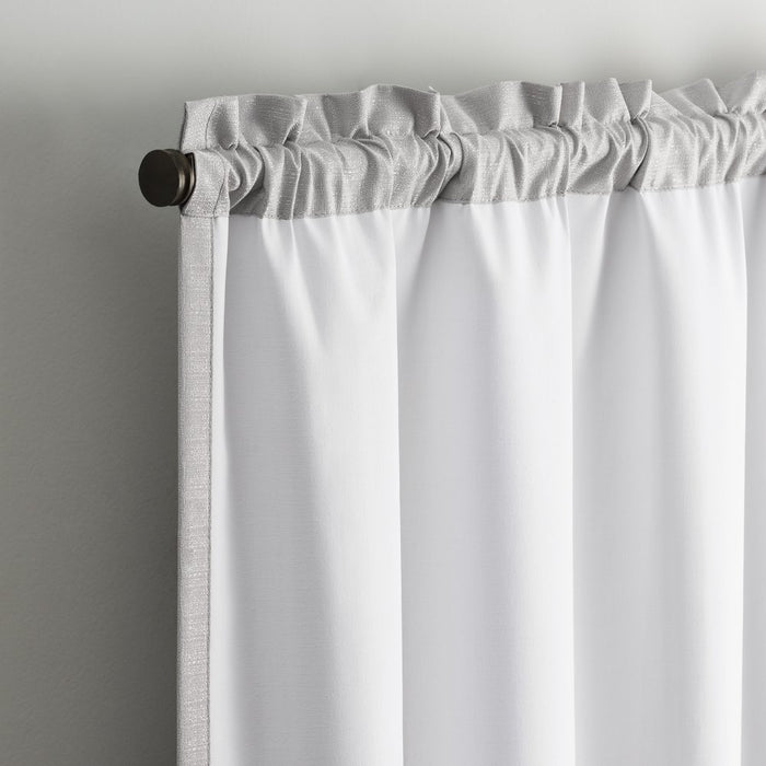 Eclipse Samara Solid Color Blackout Rod Pocket Single Curtain Panel, Chili Red, 42 X 54
